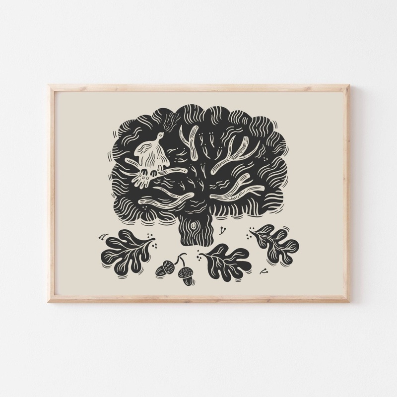 ‘Oak Tree’ Nature Art Print