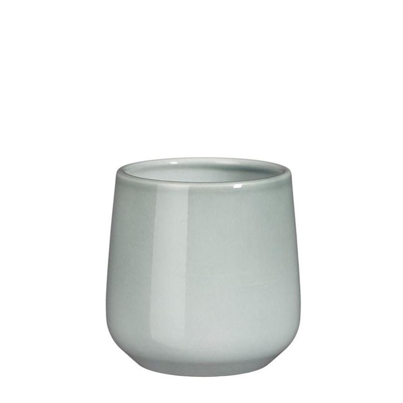 Amber Glazed Tapered Pot|9cm|Gray
