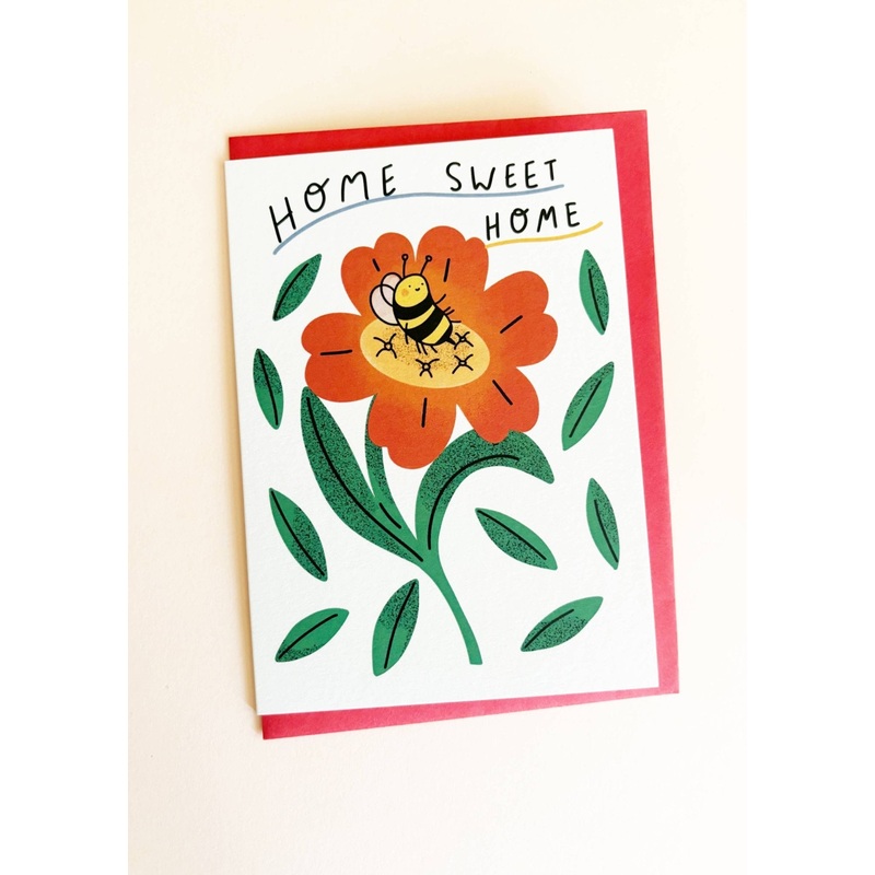 Cozy Bee Home Sweet Home Greetings Card