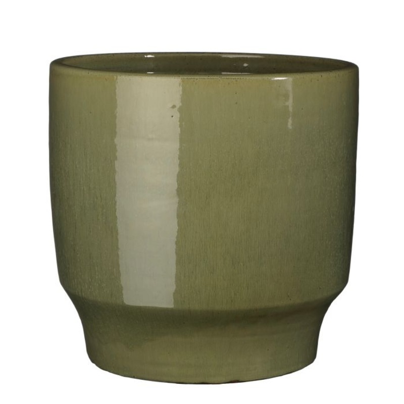Diaz Green Glazed Planter|20cm|Green