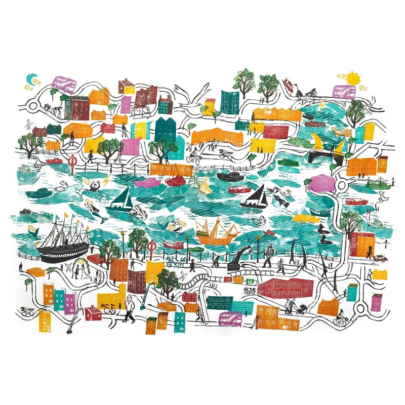 The Little Harbourside Mermaid Giclee Print