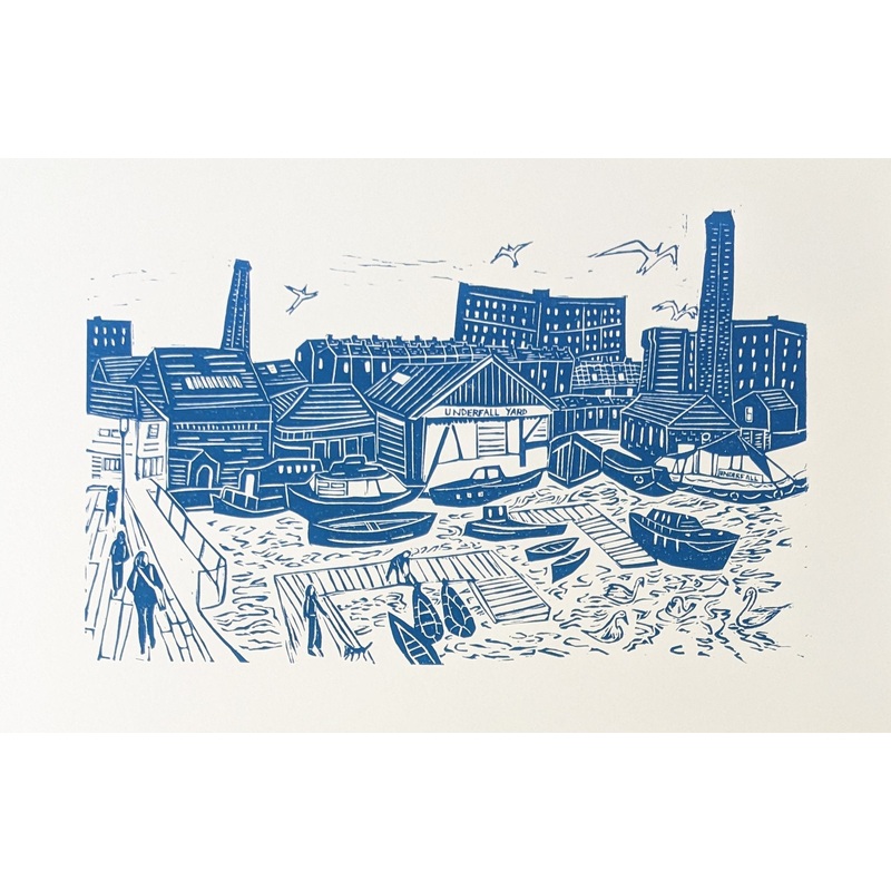 Underfall Yard Lino Print|25.5x38cm