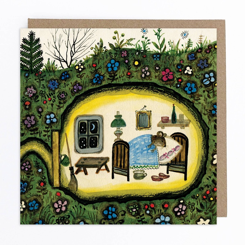 Little Mouse Bedroom Greetings Card