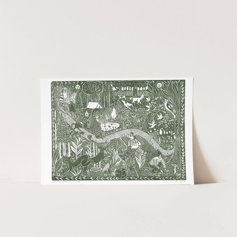 Off the Beaten Track Risograph Art Print