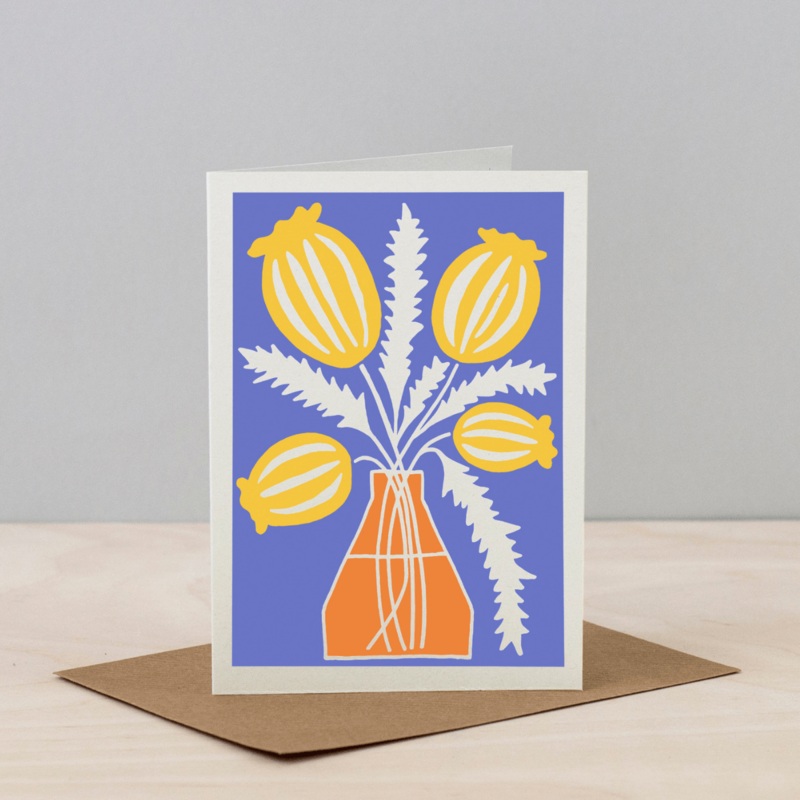 Poppy Seed Greetings Card