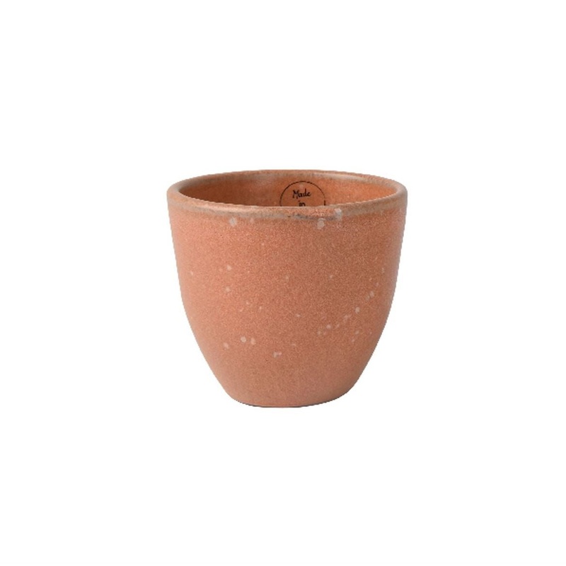 Porto Tapered Matt Glazed Ceramic Planter in Orange