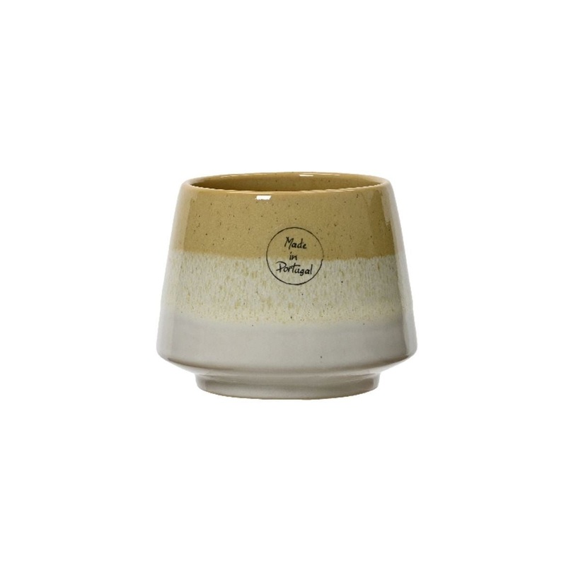 Sintra Glossy Ceramic Planter in Yellow