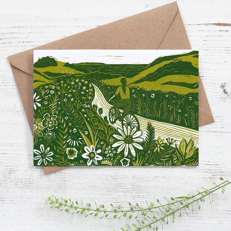 Summer Cycle Greetings Card