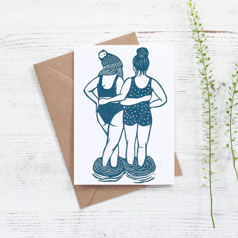 Swim Friends Greetings Card