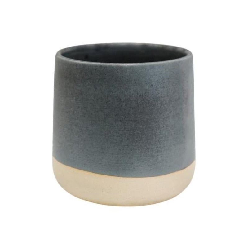 Berkeley Satin Glaze Denim Blue Planter