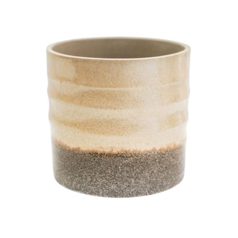 Gia Rippled Two Tone Sand Granite Planter