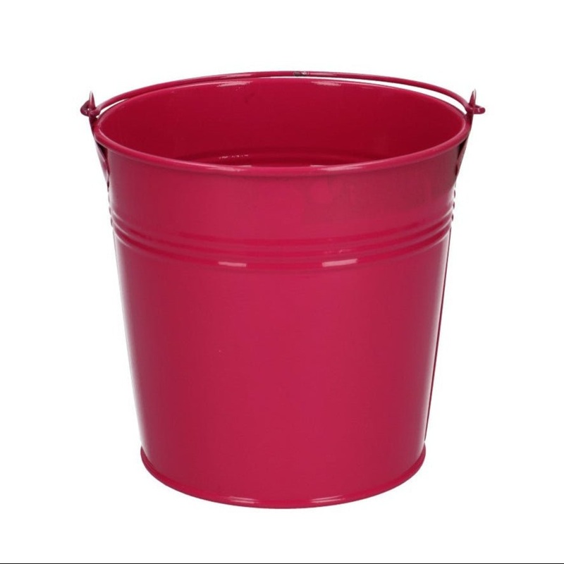 Gloss Fuchsia Pink Zinc Basic Bucket Pot