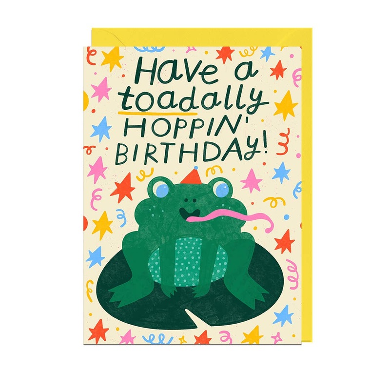 TOAD HOPPIN BIRTHDAY Greetings Card