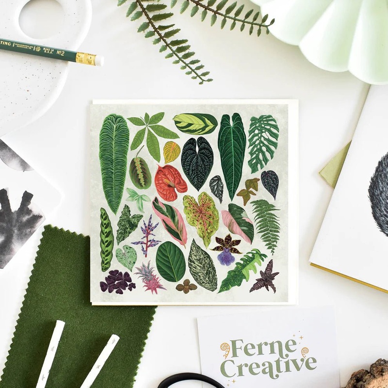 Tropical Houseplants Illustrated Greetings Card [Beneath the Canopy RHS Collab]