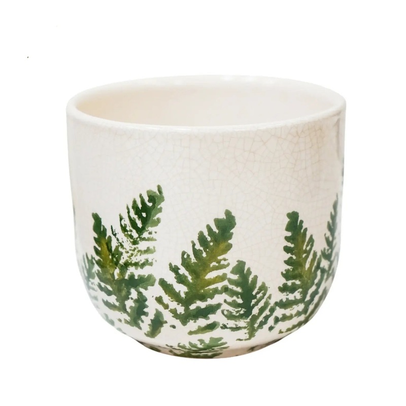 Veneto Printed Fern Planter|13cm