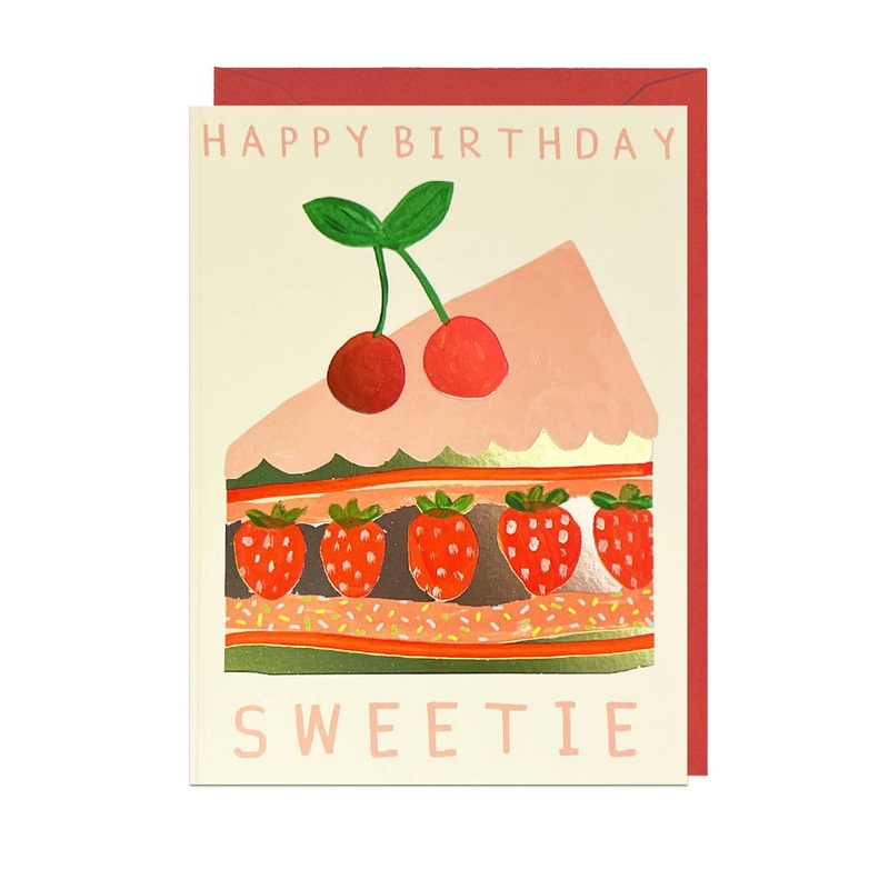 BIRTHDAY SWEETIE – FOIL, RED ENVELOPE Greetings Card