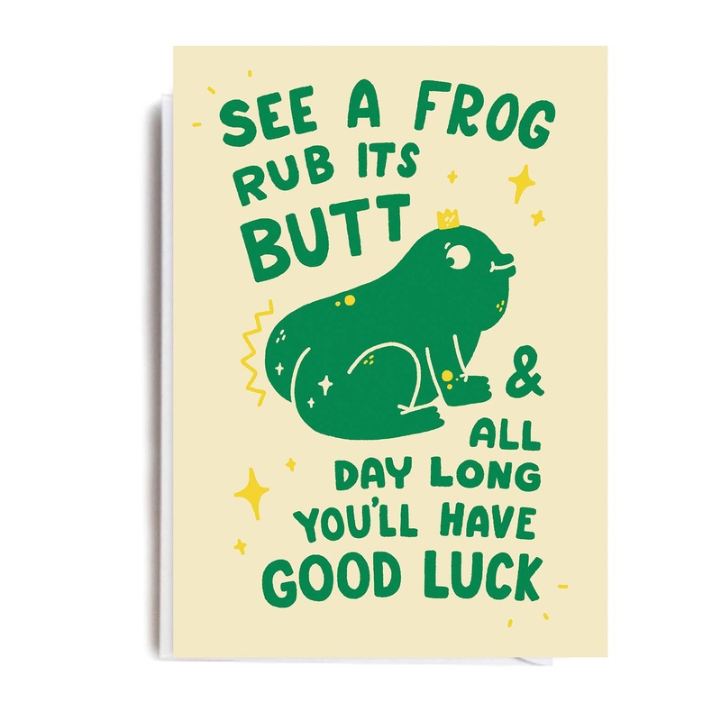 FROG BUTT Greetings Card|11.4 x 16.2cm