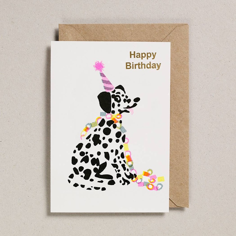 Happy Birthday Dalmatian Confetti Pets Greetings Card