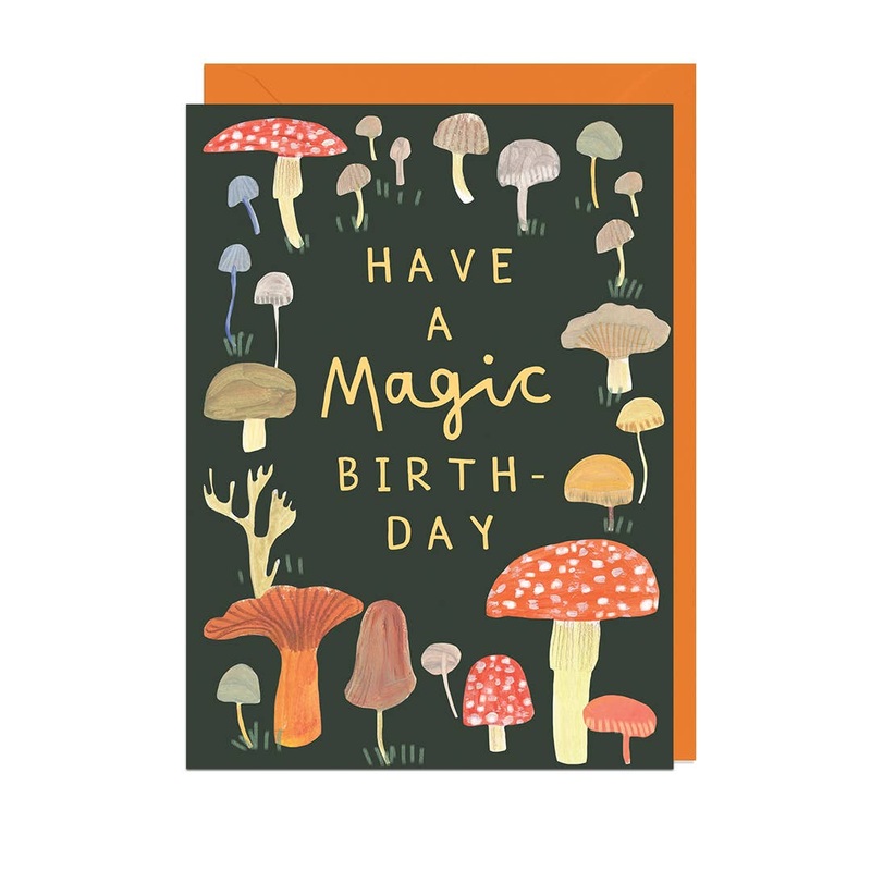 MAGIC BIRTHDAY MUSHROOM Greetings Card
