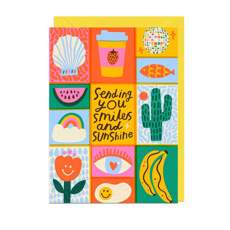 SENDING SMILES AND SUNSHINE Greetings Card