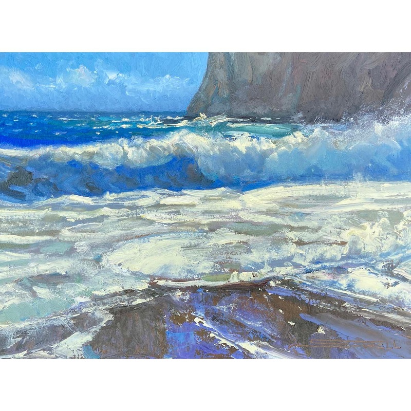 Frothy Shorebreak – 9 x 12