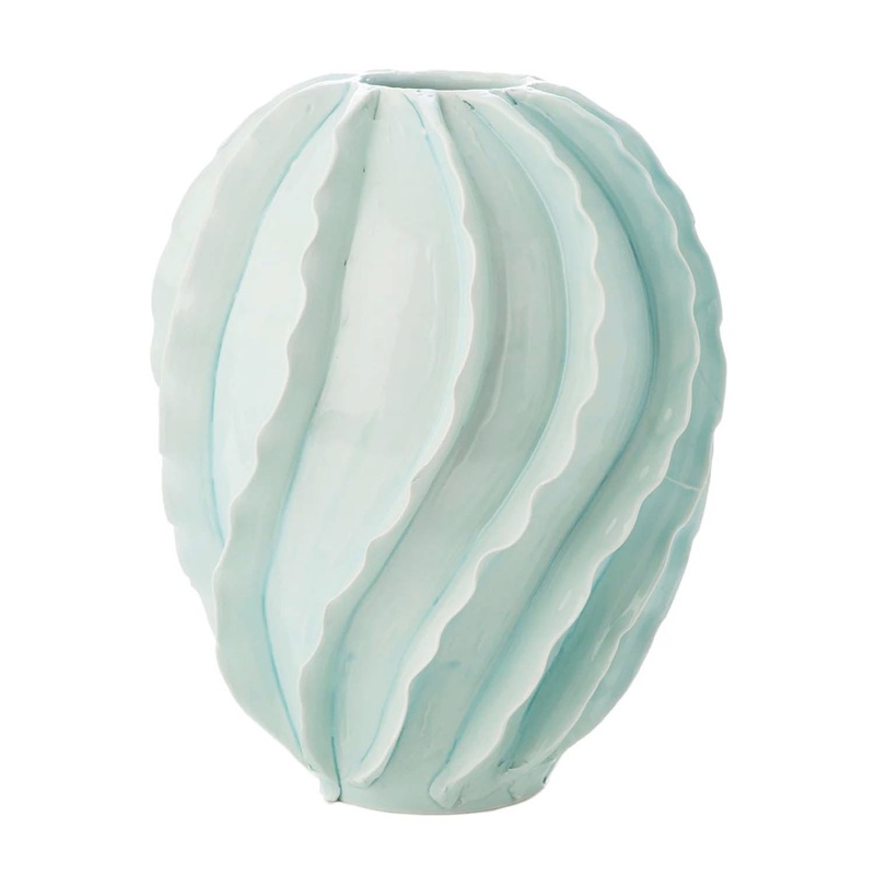 Aqua Noonday Tide Vase – 16 Tall