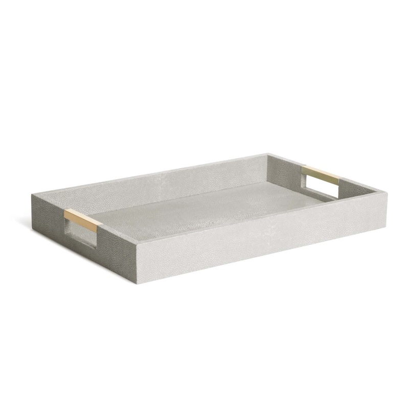 Shagreen Desk Tray Dove