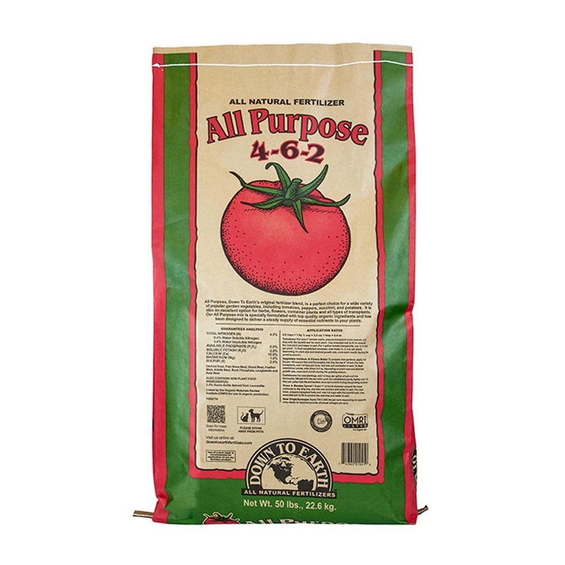 Down To Earth Organic All Purpose Fertilizer – 50lbs