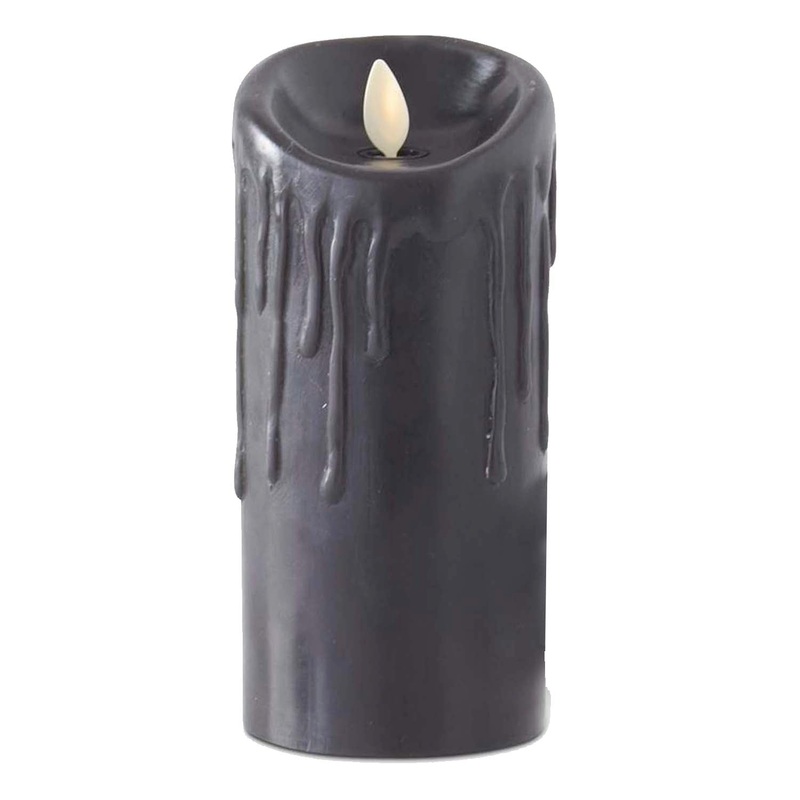 Black Drippy LED Candle – 6.5 Tall