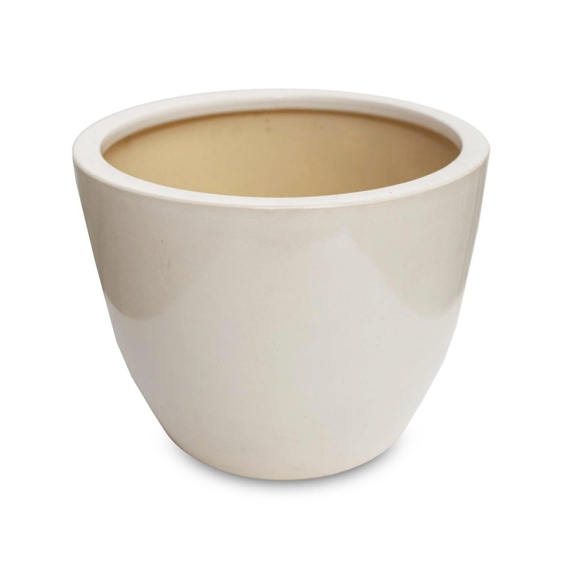 Glazed Egg Pot 10 (White)