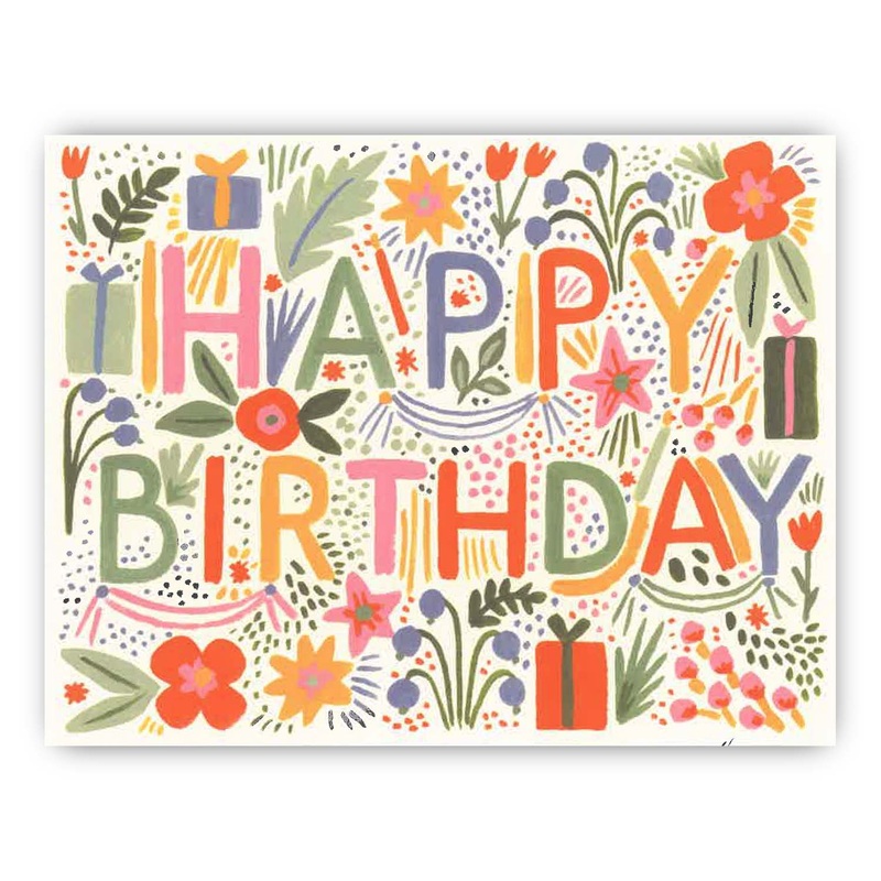 Happy Birthday with Flowers