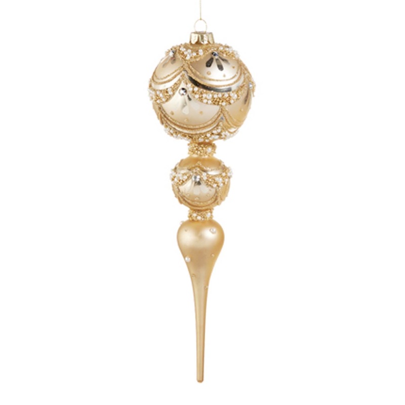 Gold Pearl Finial Orn 11