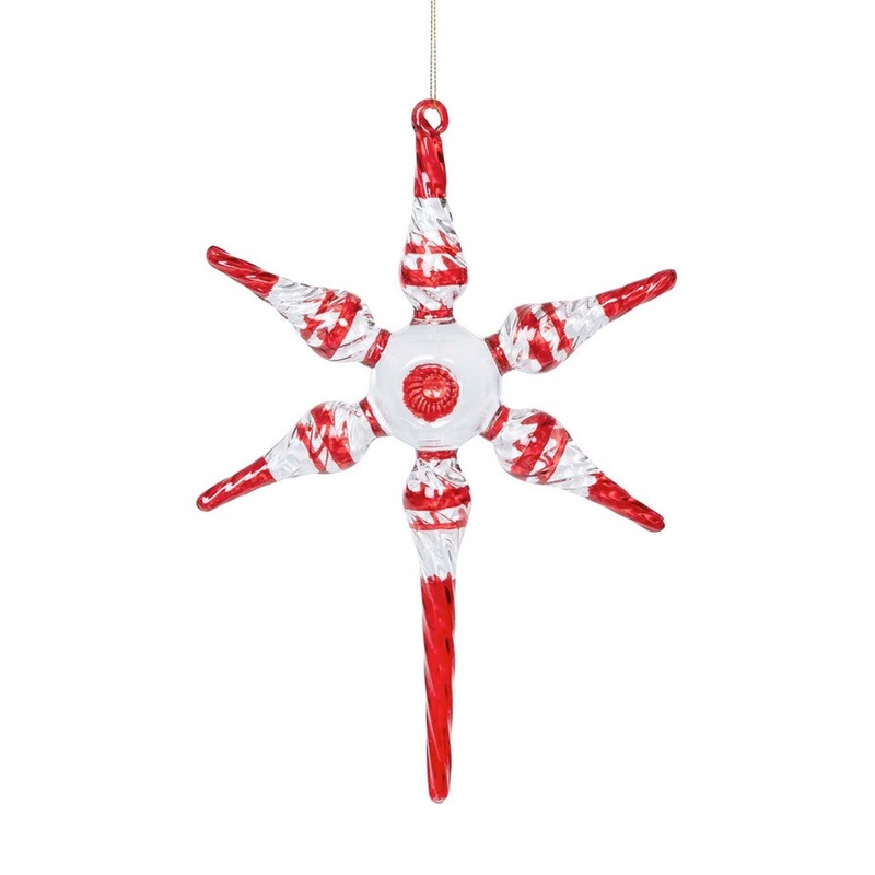 Peppermint Twist Starburst Ornament