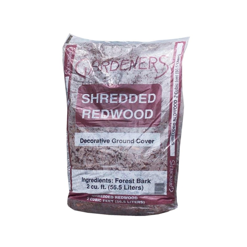 Shredded Redwood Mulch – 2 Cubic ft