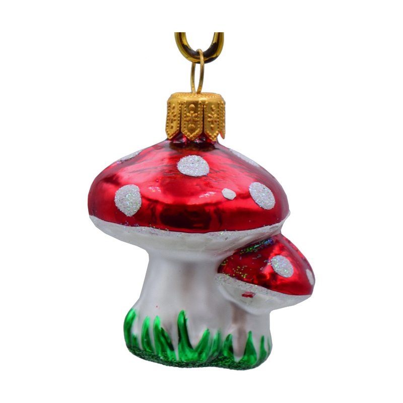 Mini Double Mushroom Ornament – 2