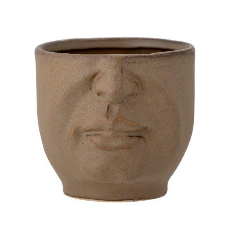 Hilig Brown Stoneware Pot by Bloomingville