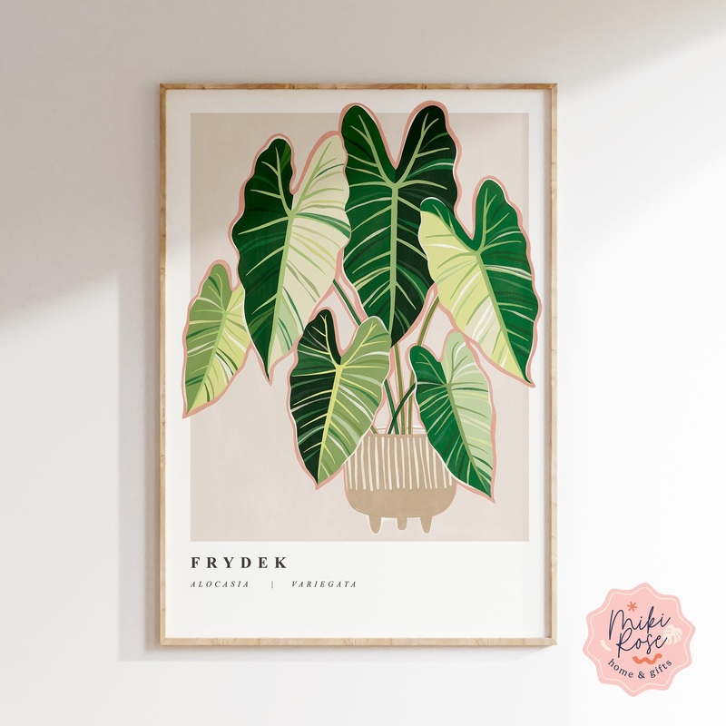 Alocasia Frydek Variegata Art Print