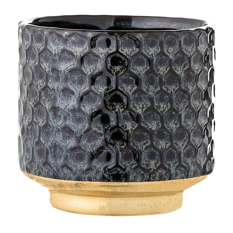 Earl Blue Ceramic Pot by Bloomingville
