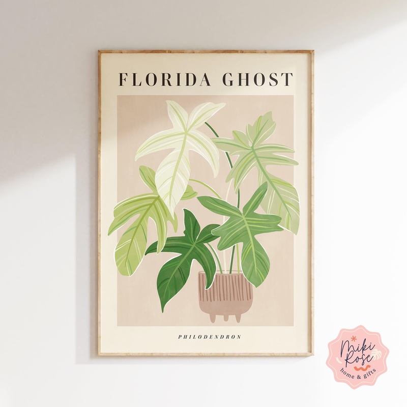 Philodendron Florida Ghost Art Print