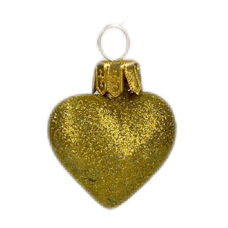Mini Mini Gold Heart Ornament – 2