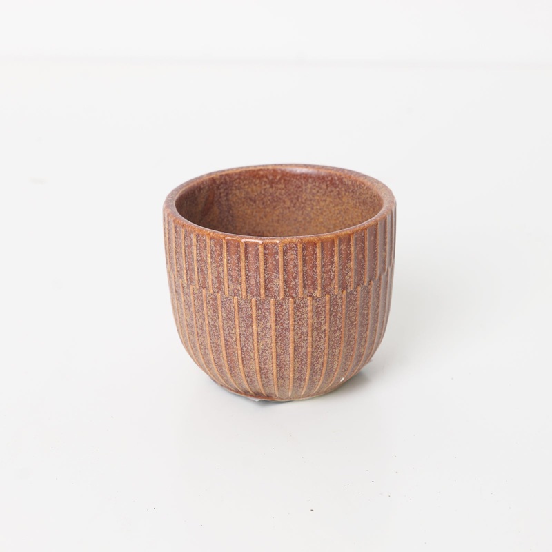 Sara Earth Ceramic Pot|7cm|Earth