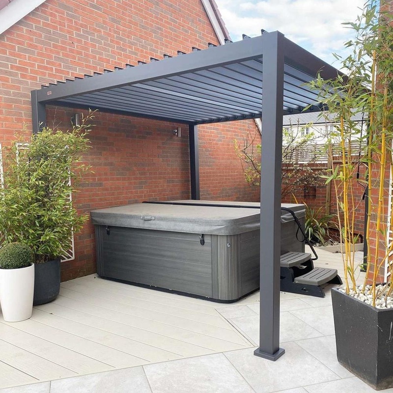 Titan Pergola 3x3m Square Grey