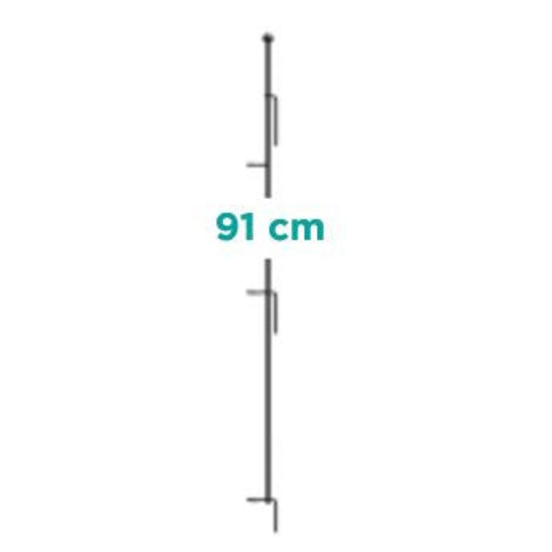 Small Multi-Purpose Grid Fence Latch Post Stake – Black (91cm)