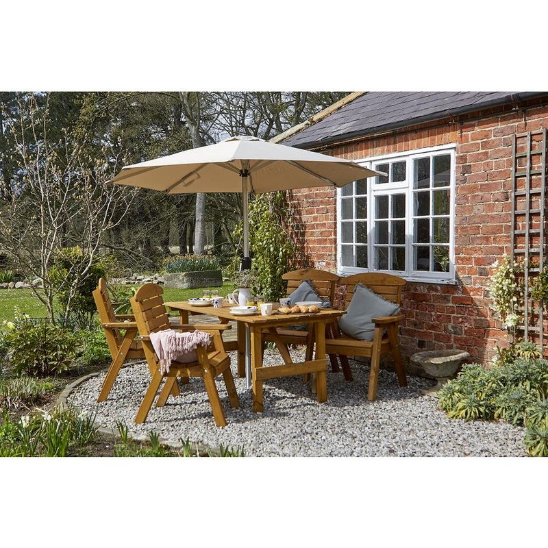 Hetton Rectangular Dining Set with 4 Chairs — (FSC)