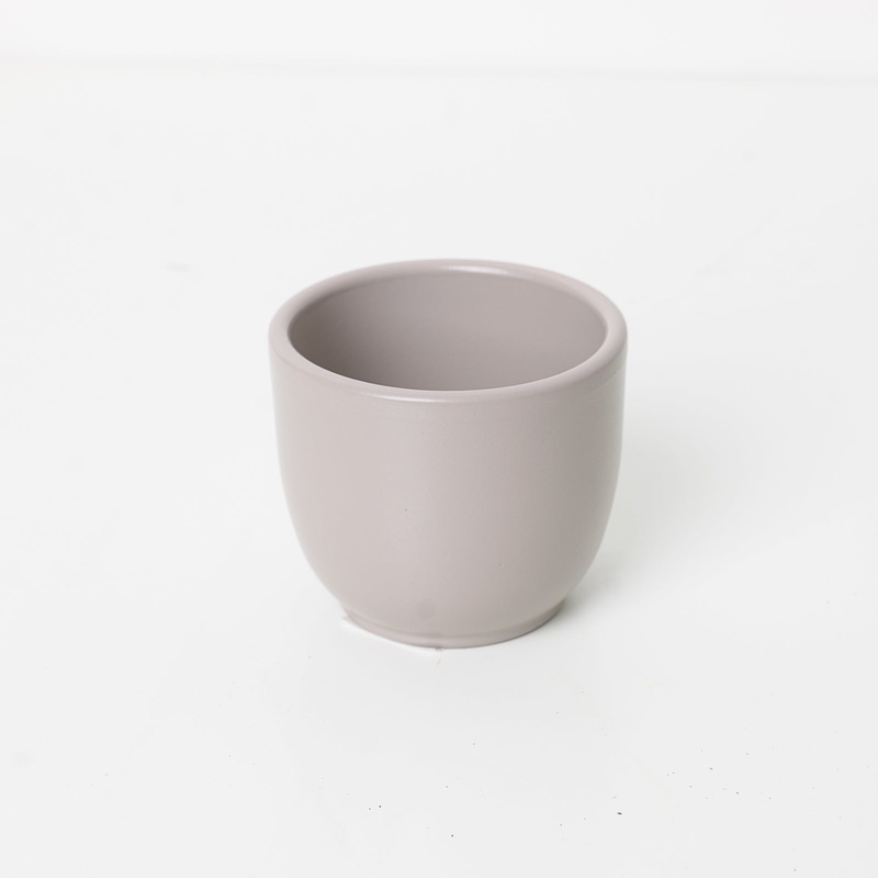 Tusca Taupe Ceramic Pot|7.5cm|Taupe